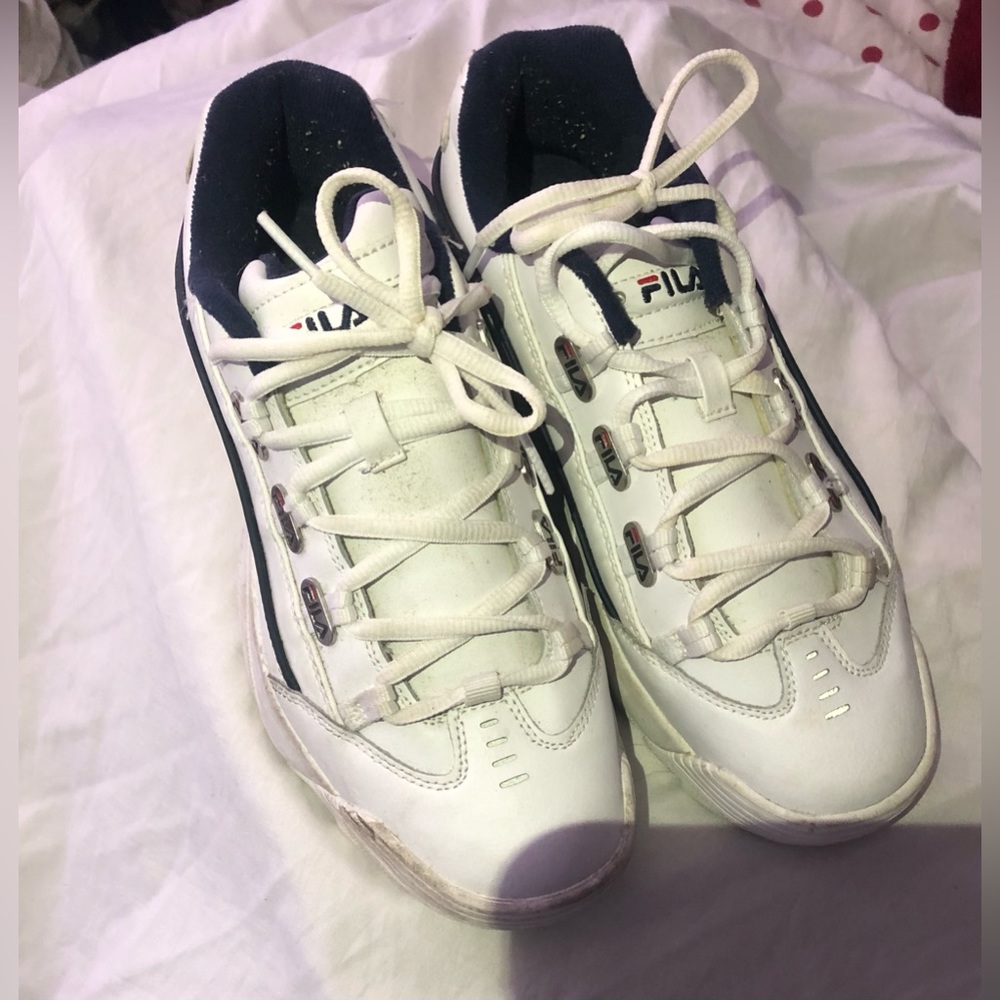 Size 10 women, Size 8 men like new, Will clean before shipping, Fila sneakers